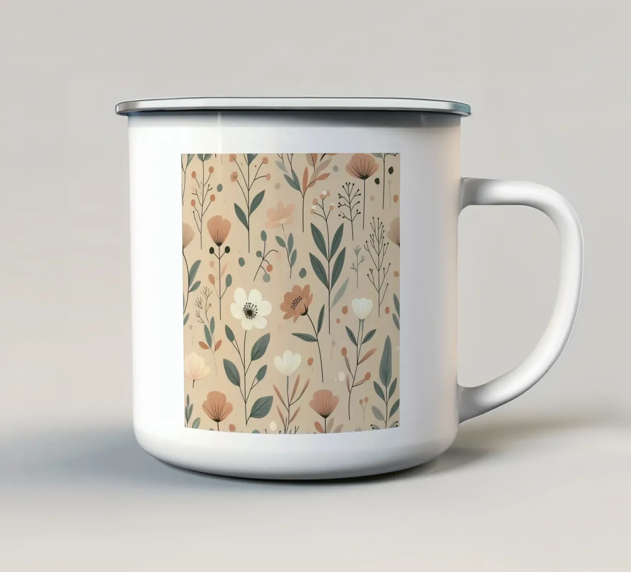 Fiori che sussurrano tazza in smalto da Botanical Pattern House