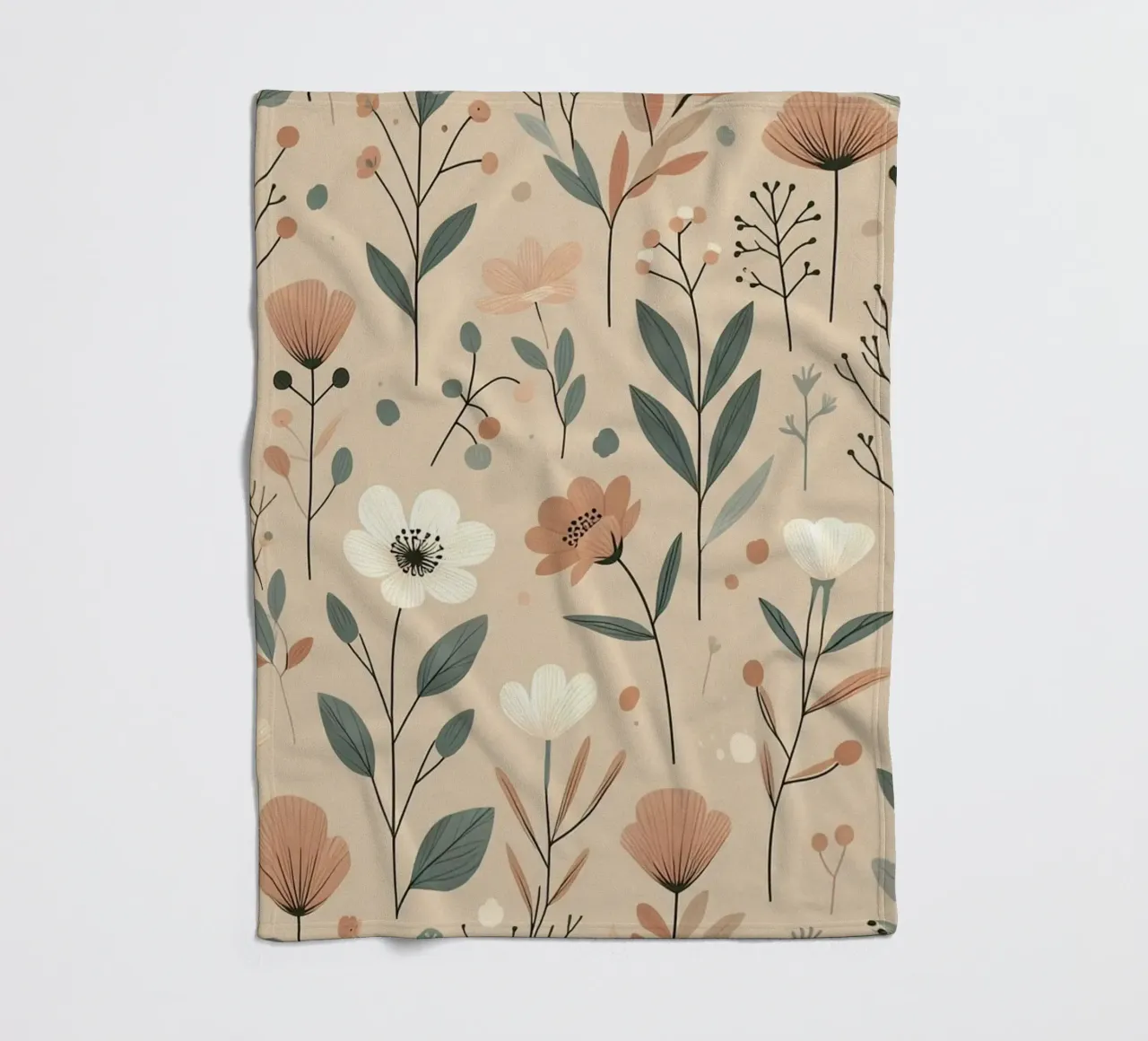 Fiori che sussurrano coperta in pile da Botanical Pattern House