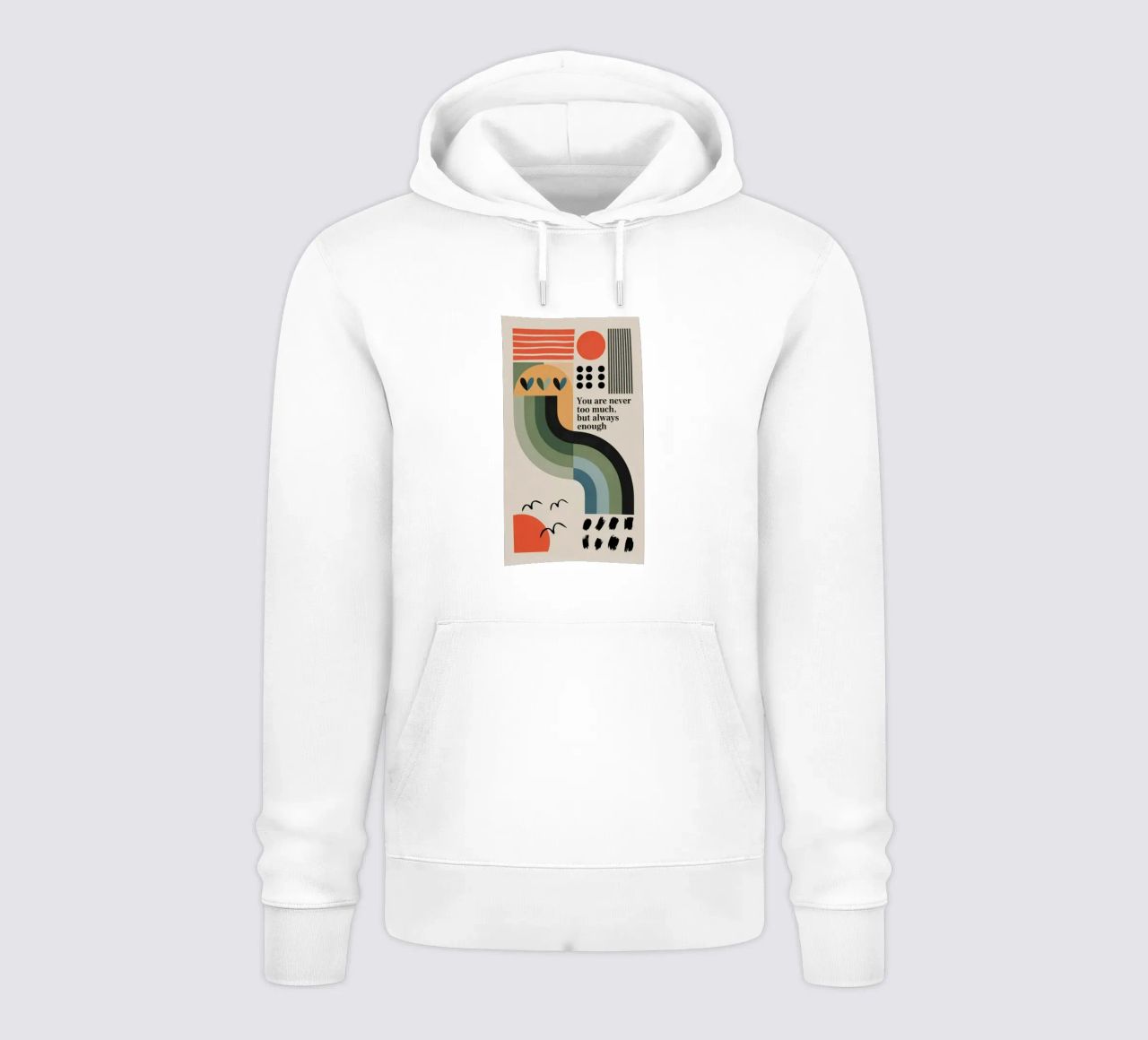 YOU ARE ENOUGH felpa con cappuccio da 20 Farben