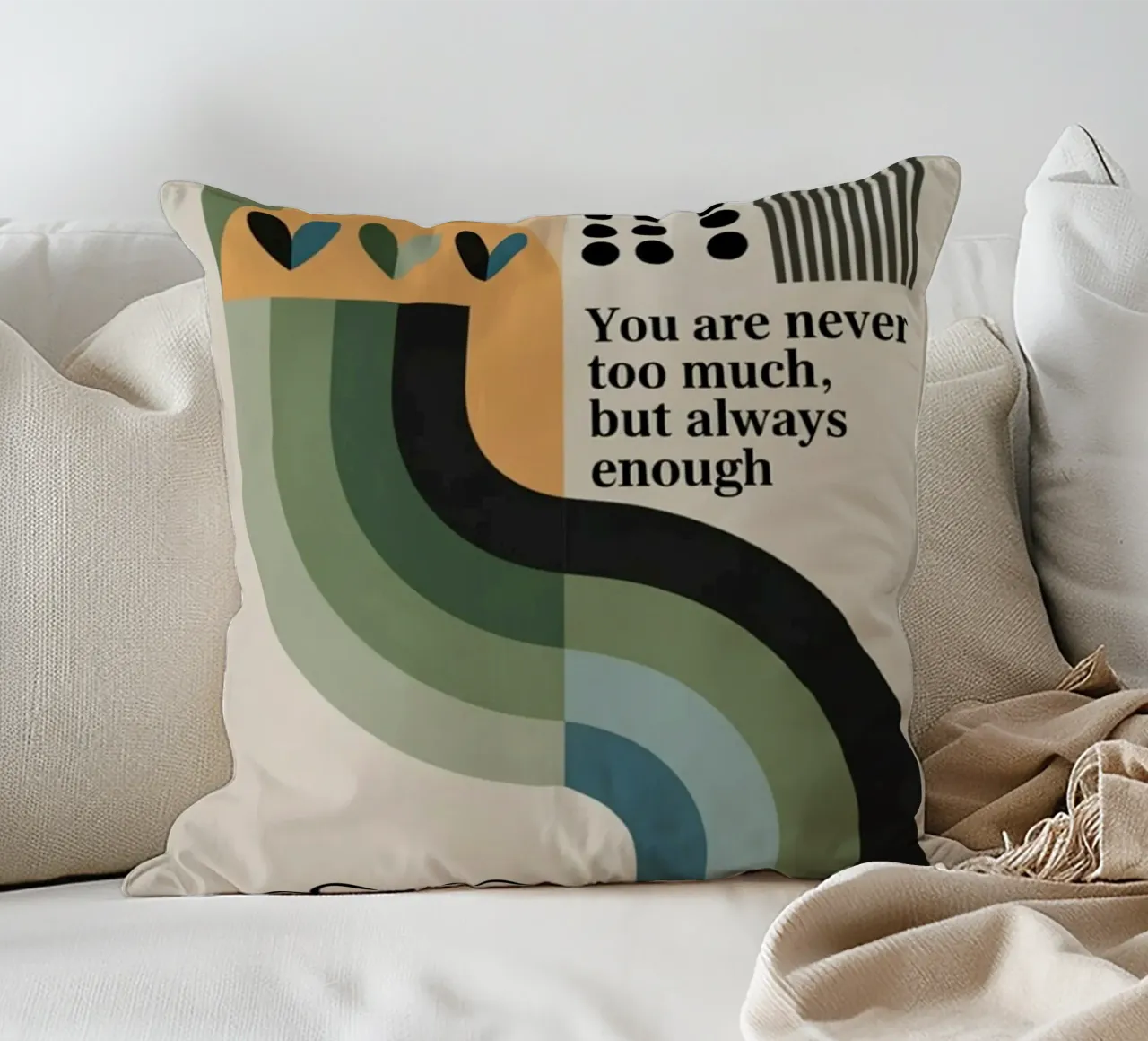 YOU ARE ENOUGH cuscino da 20 Farben