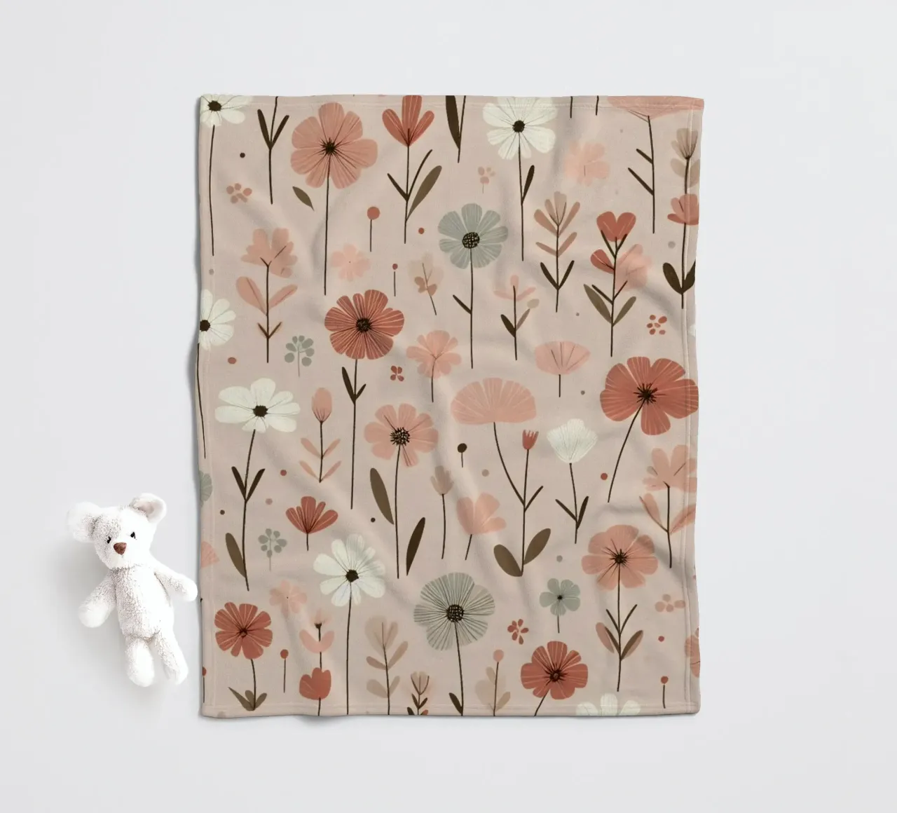 Fiori che sussurrano coperta in pile da Botanical Pattern House
