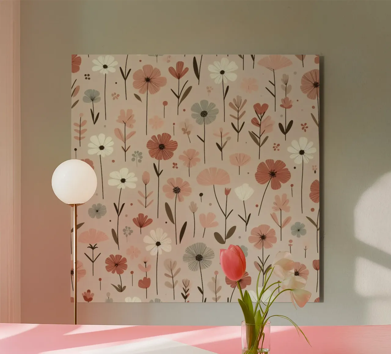 Fiori che sussurrano alluminio dibond da Botanical Pattern House