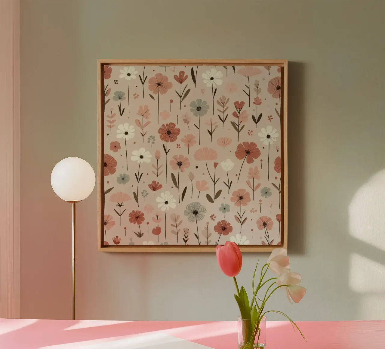 Fiori che sussurrano tela con Cornice a cassetta da Botanical Pattern House