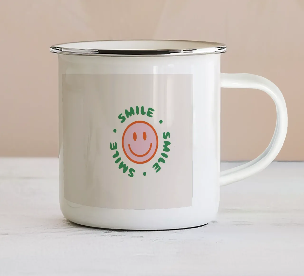 Your red smile taza de esmalte de we line studio - art