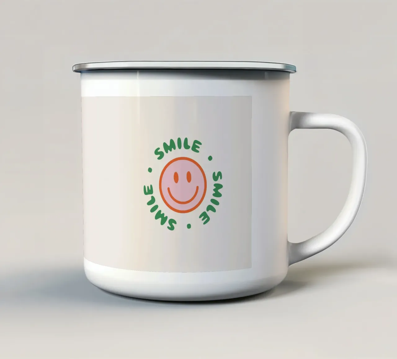 Your red smile taza de esmalte de we line studio - art