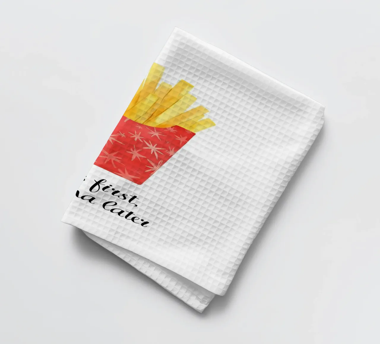 Fries first, drama later canovaccio da cucina da designsbysophia
