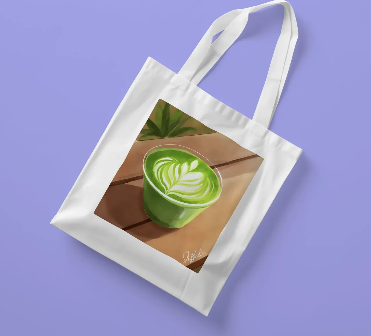 Matcha Latte borsa in juta da designsbysophia