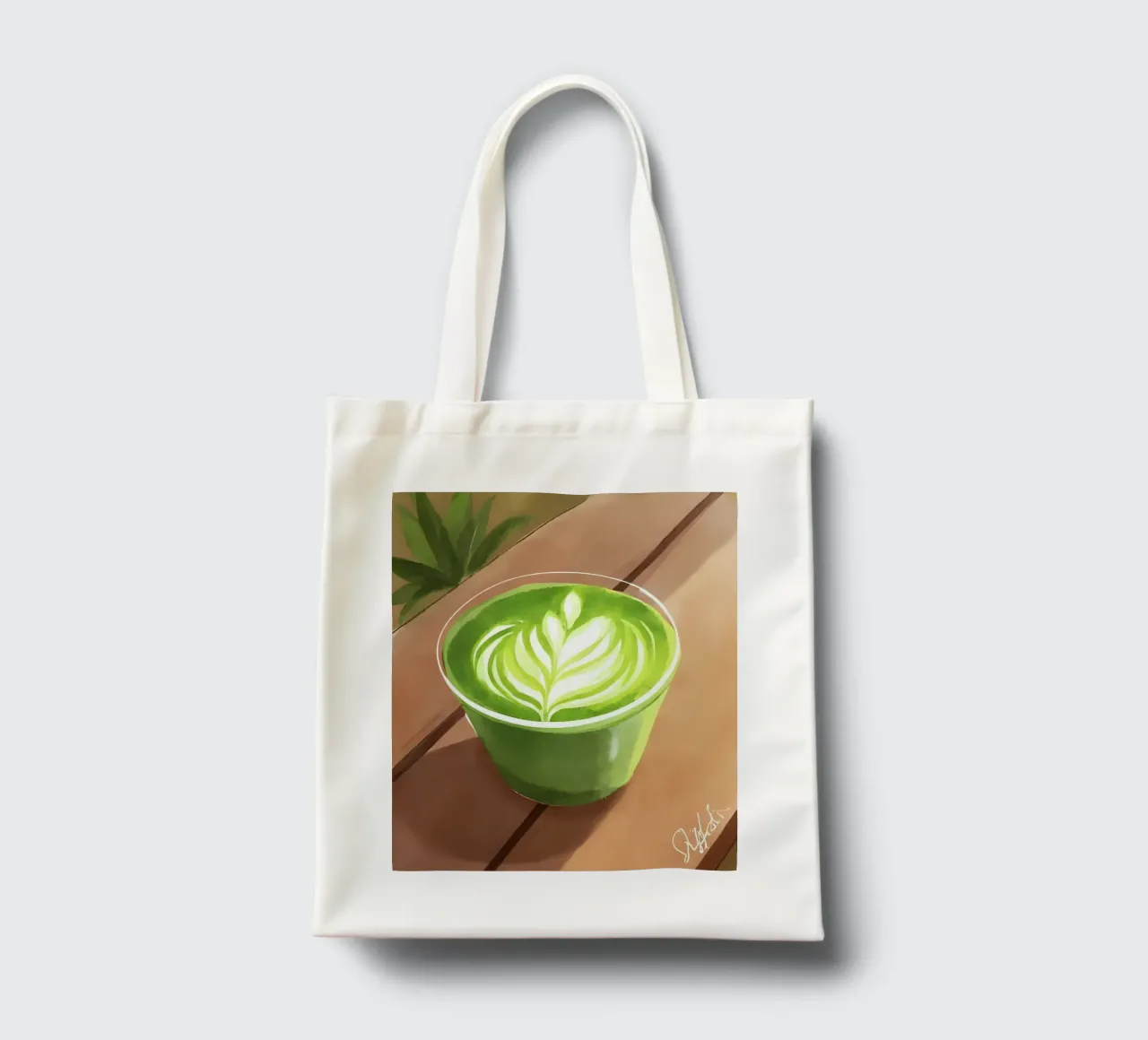 Matcha Latte borsa in juta da designsbysophia