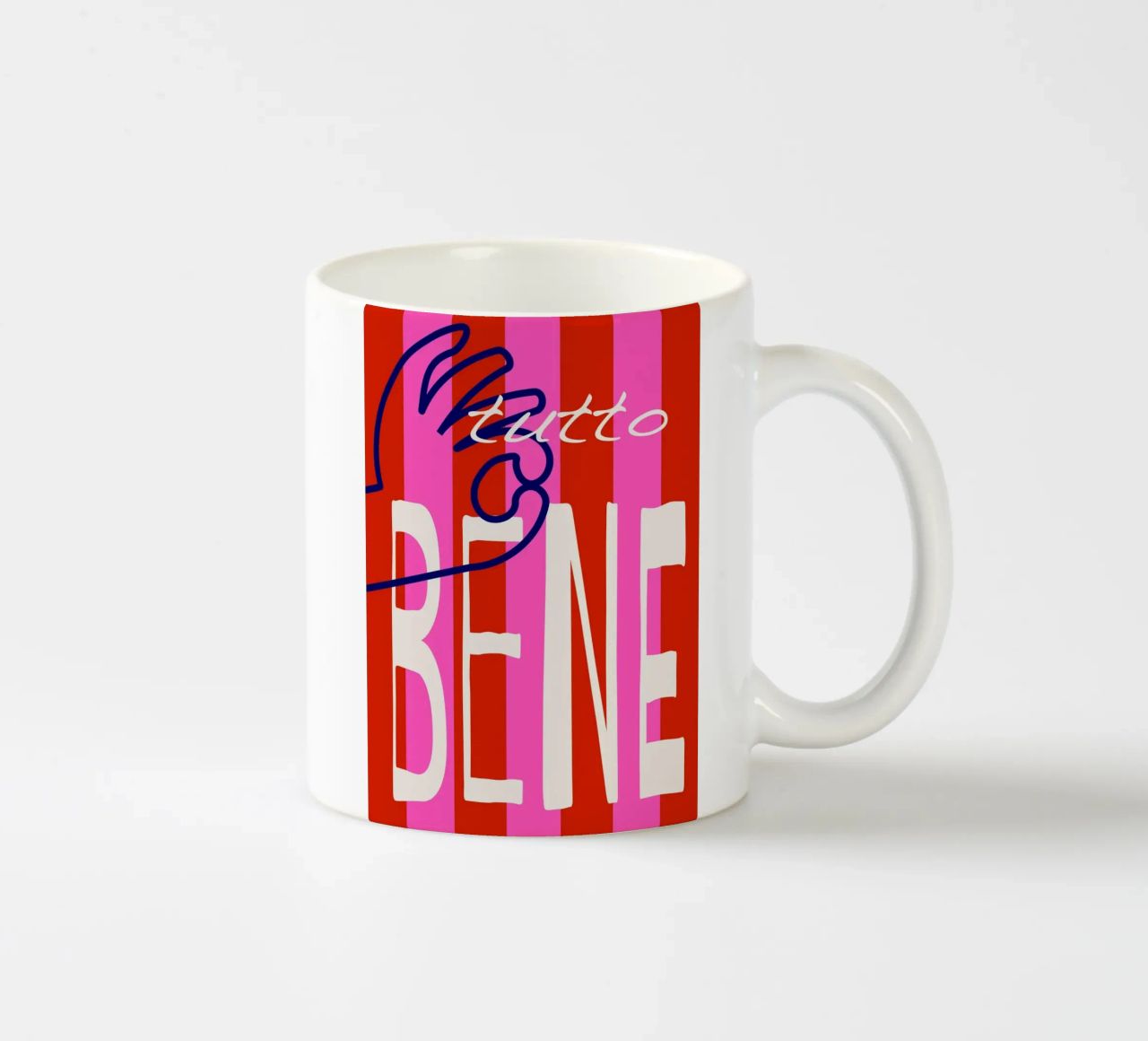 tutto bene. tazza in ceramica da FRICKE DESIGN
