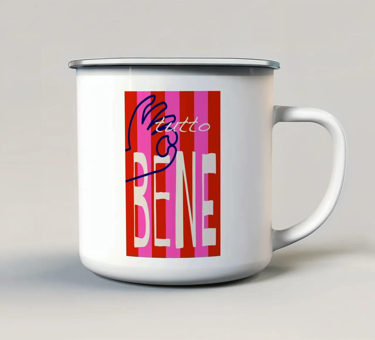 tutto bene. taza de esmalte de FRICKE DESIGN