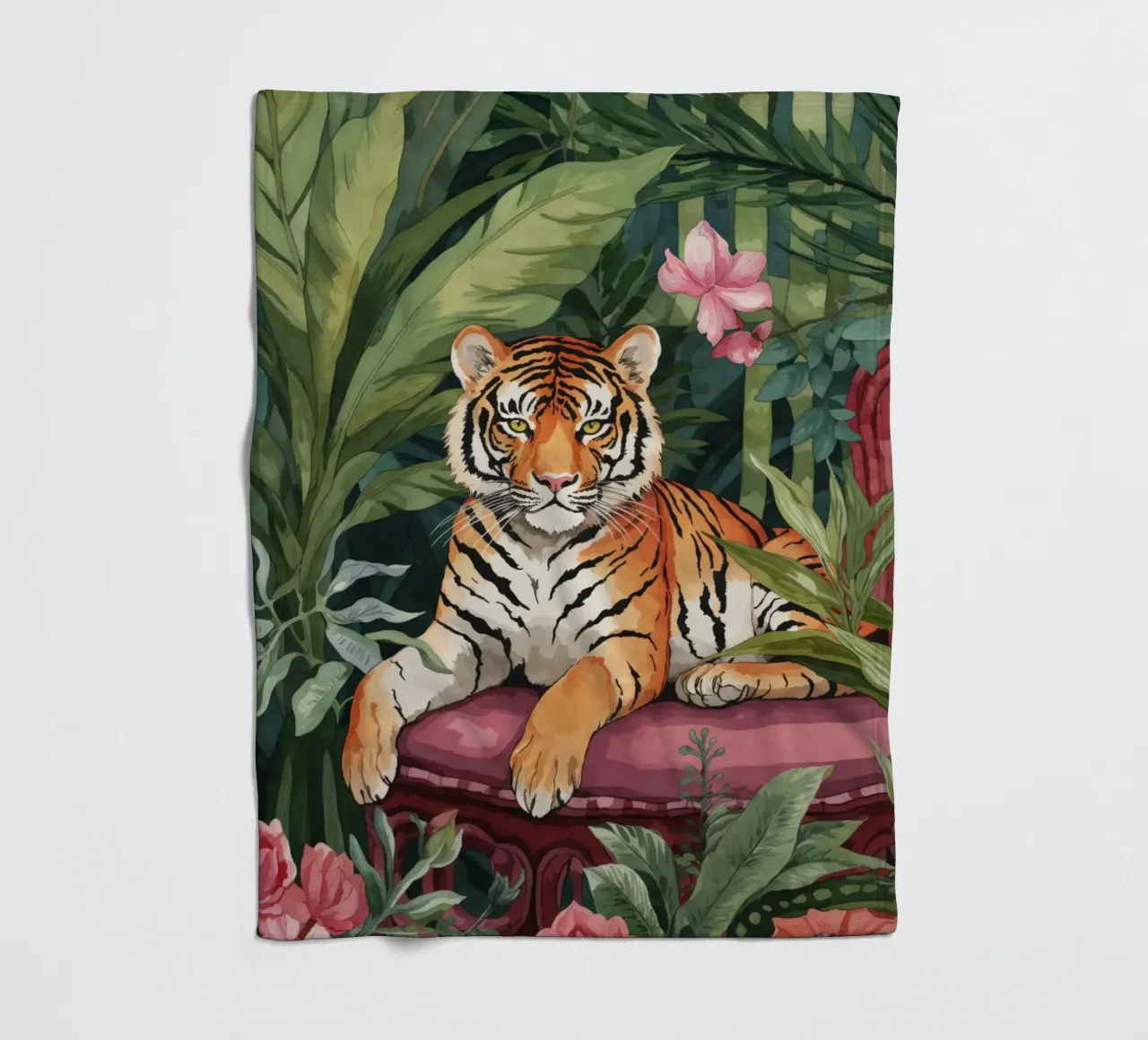 Salon des tigres de la jungle exotique plaid polaire de Andrea Haase Modern Home