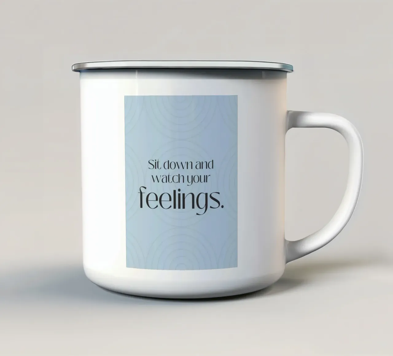 feel in tazza in smalto da Ambition Wall