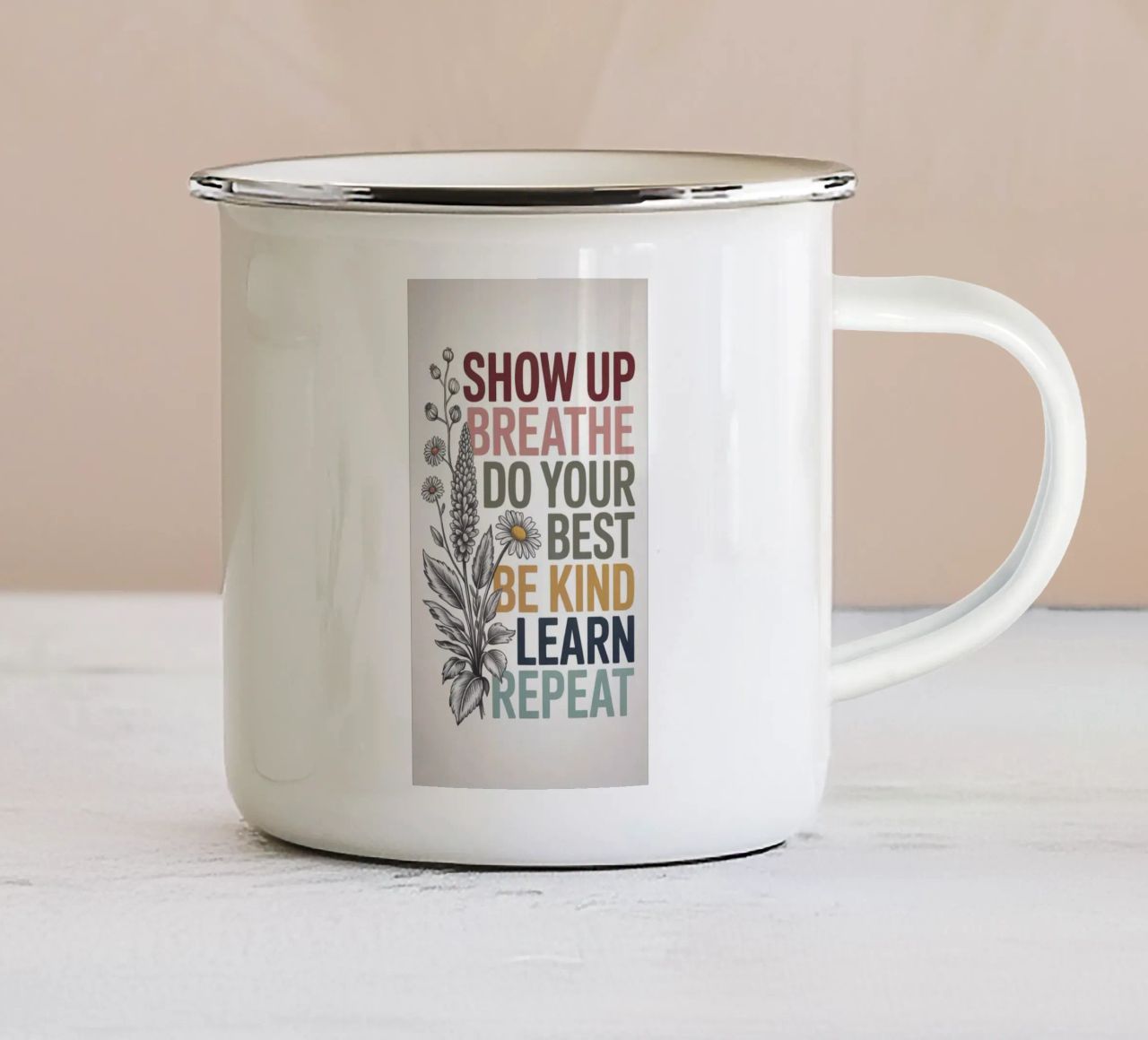 SHOW UP tazza in smalto da 20 Farben