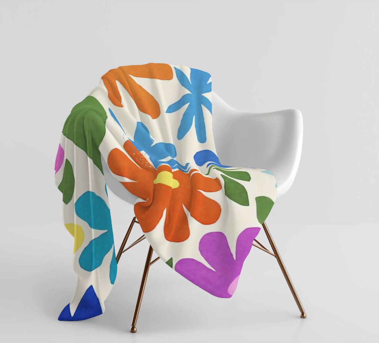 Giardino fiorito colorato Groovy Multicolor Matisse coperta in pile da Andrea Haase Modern Home