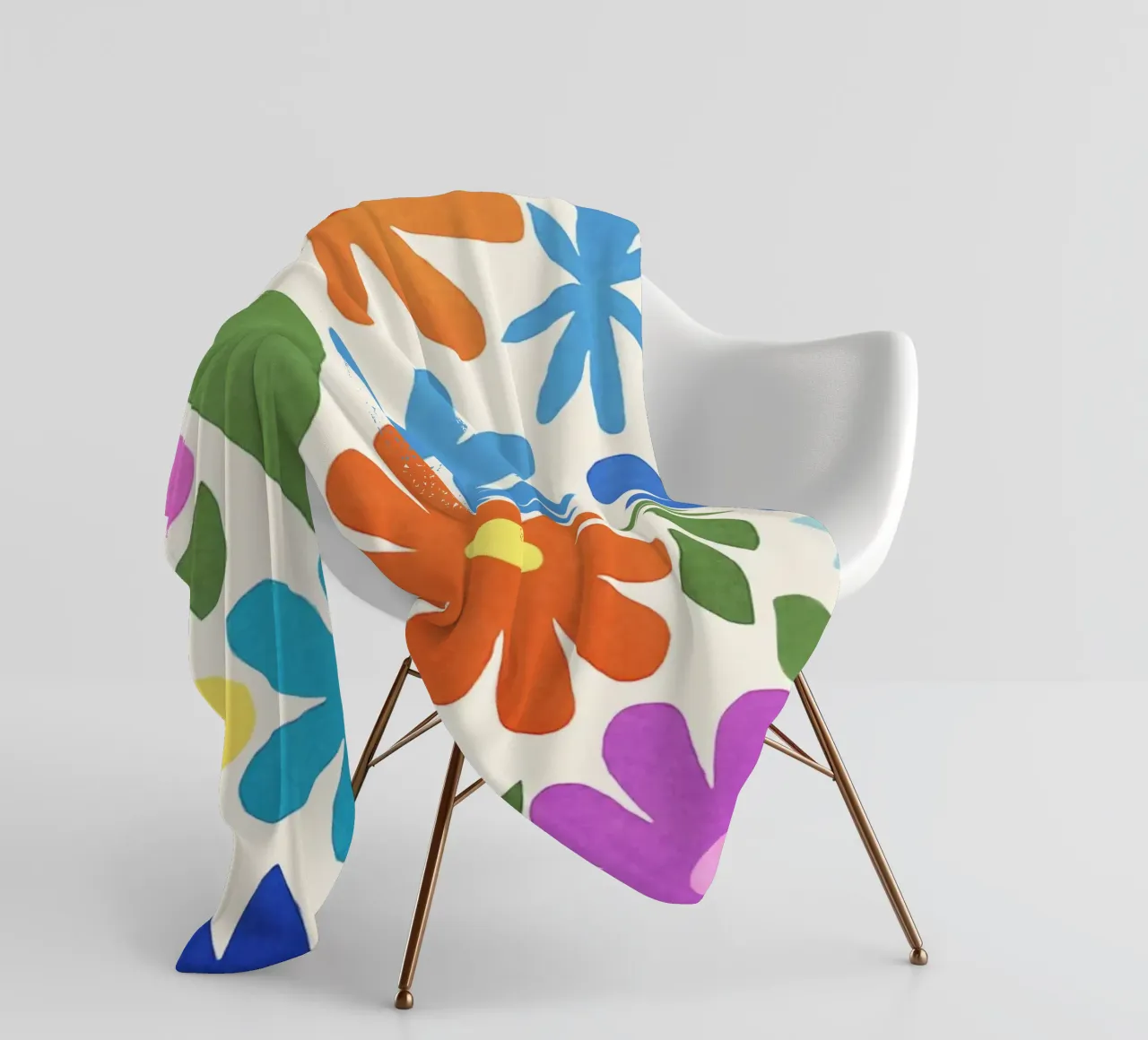 Kleurrijke kleurrijke Matisse bloementuin fleecedeken van Andrea Haase Modern Home