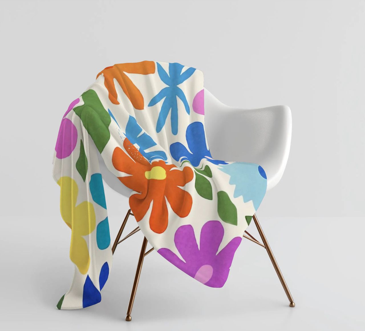 Giardino fiorito colorato Groovy Multicolor Matisse coperta in pile da Andrea Haase Modern Home