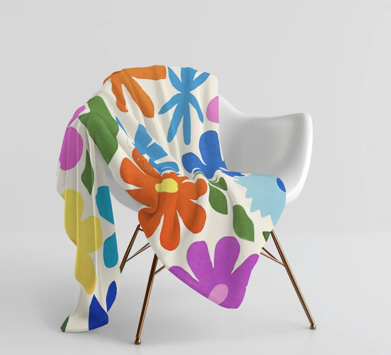 Kleurrijke kleurrijke Matisse bloementuin fleecedeken van Andrea Haase Modern Home