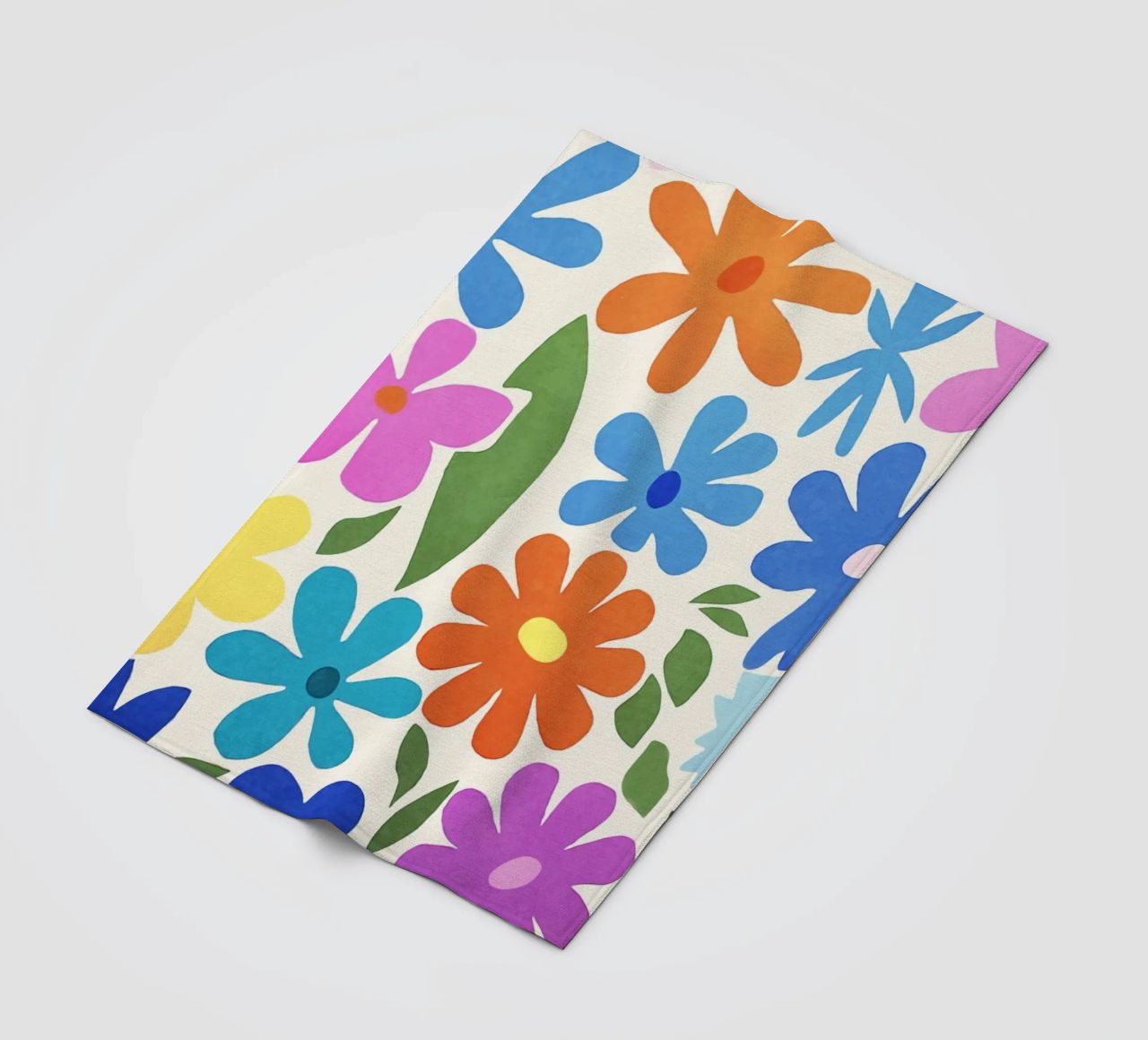 Giardino fiorito colorato Groovy Multicolor Matisse coperta in pile da Andrea Haase Modern Home
