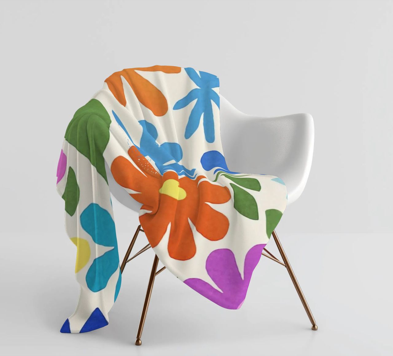 Giardino fiorito colorato Groovy Multicolor Matisse coperta in pile da Andrea Haase Modern Home