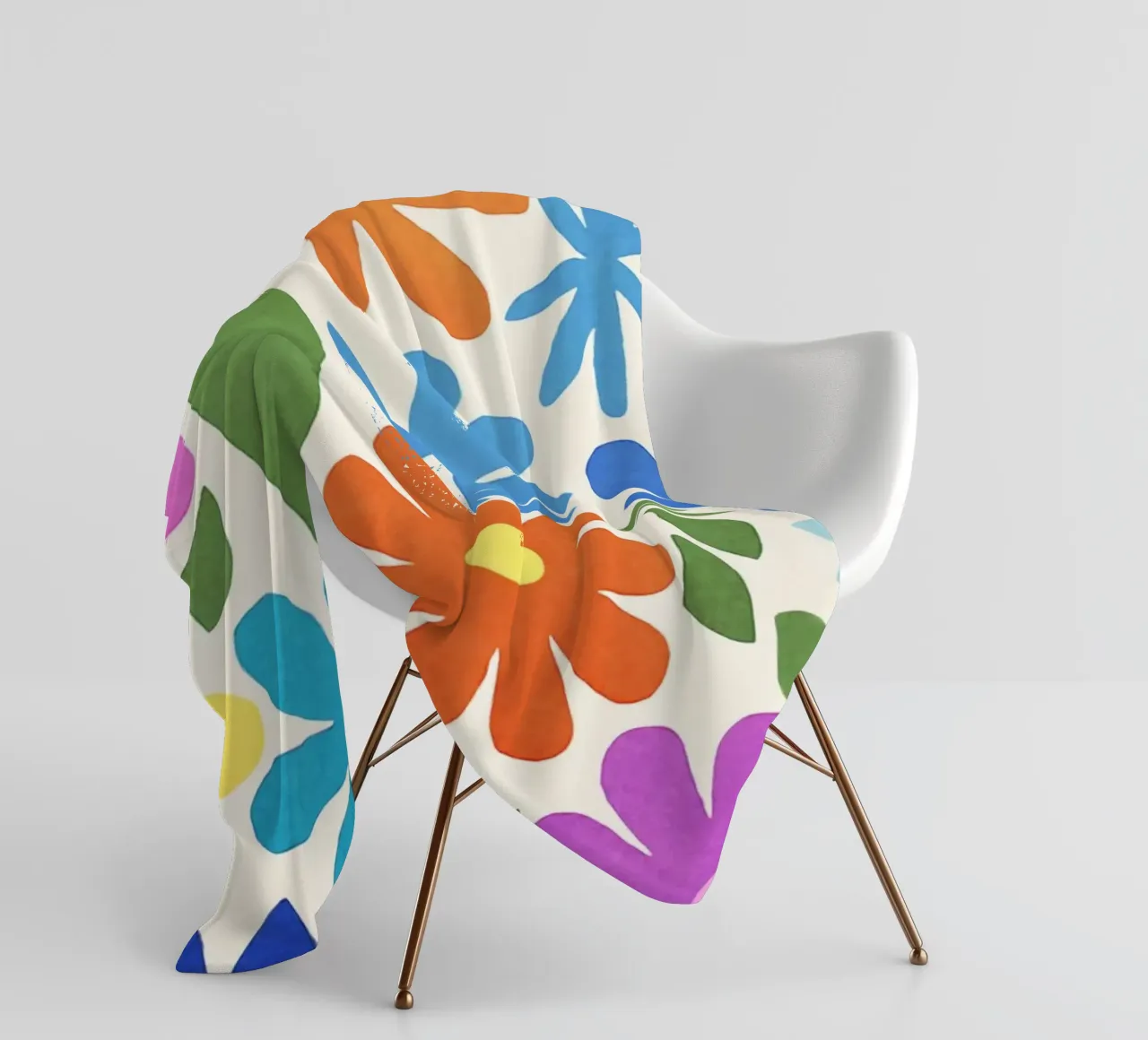Kleurrijke kleurrijke Matisse bloementuin fleecedeken van Andrea Haase Modern Home