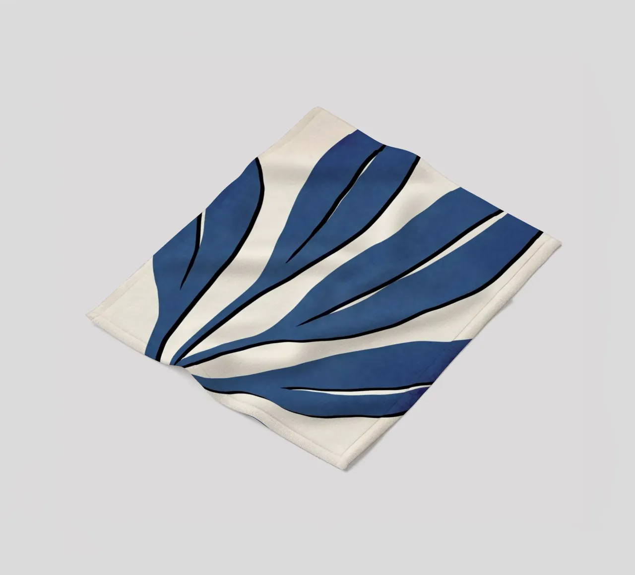 Ophelia Bleu fleece blanket by Kubistika
