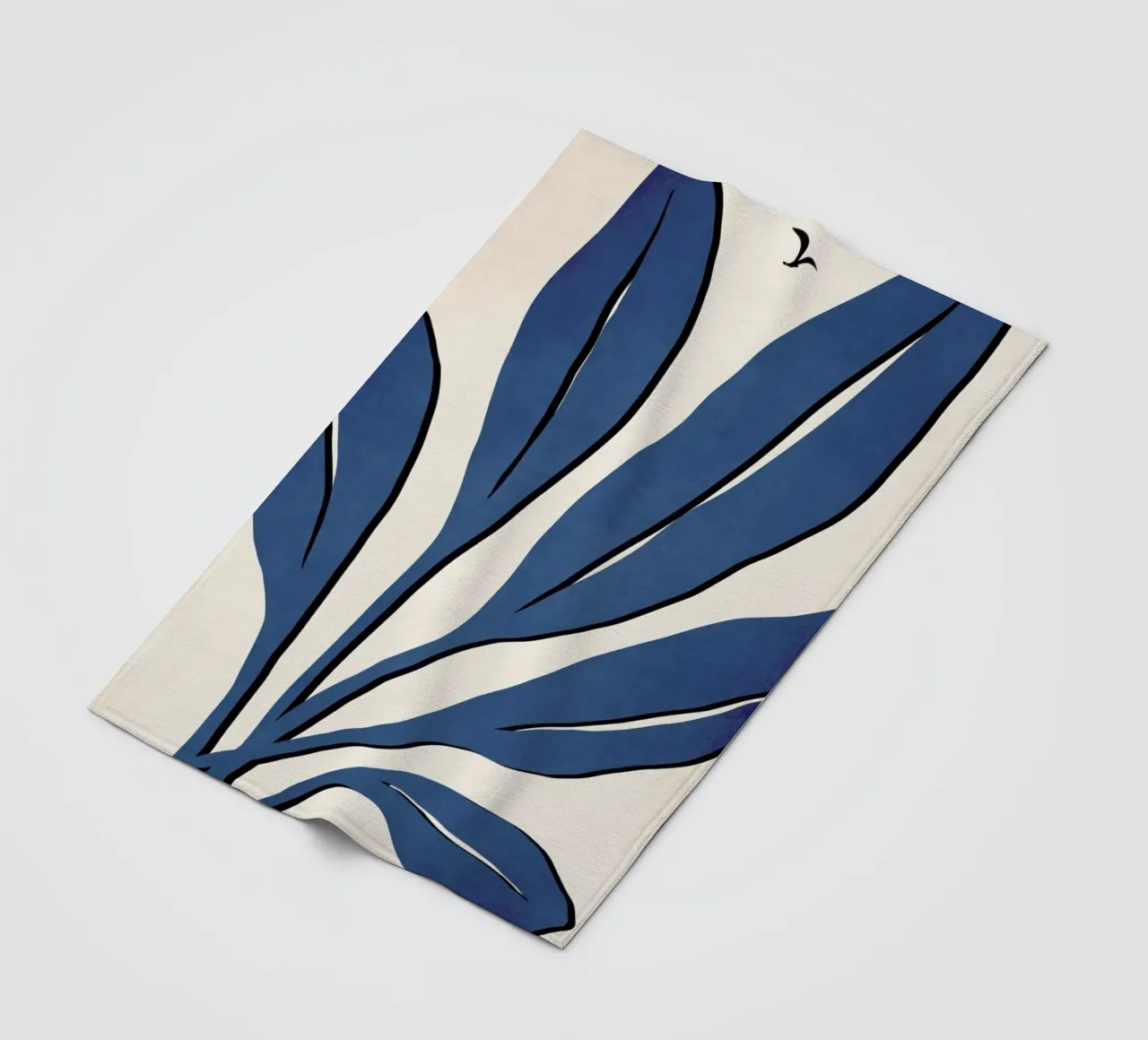Ophelia Bleu fleece blanket by Kubistika