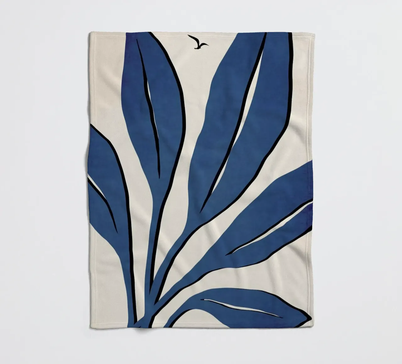 Ophelia Bleu fleece blanket by Kubistika