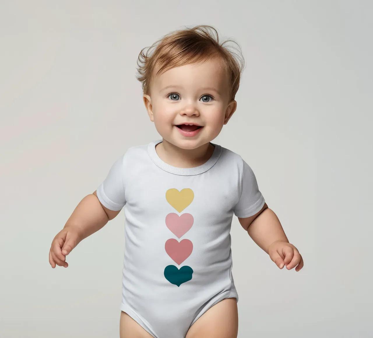 Cœurs body bébé de Rose Beck Art
