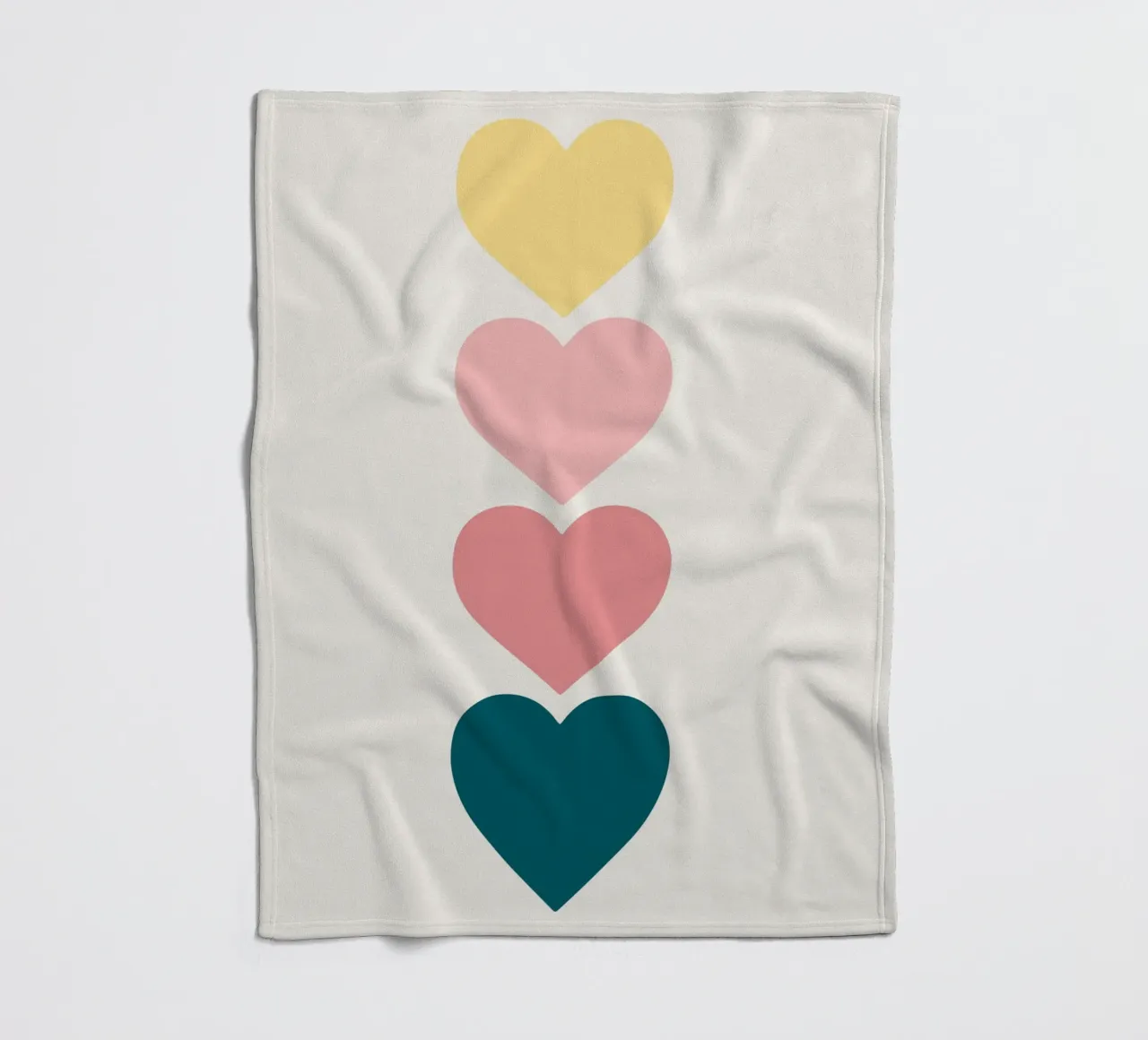Cuori coperta in pile da Rose Beck Art