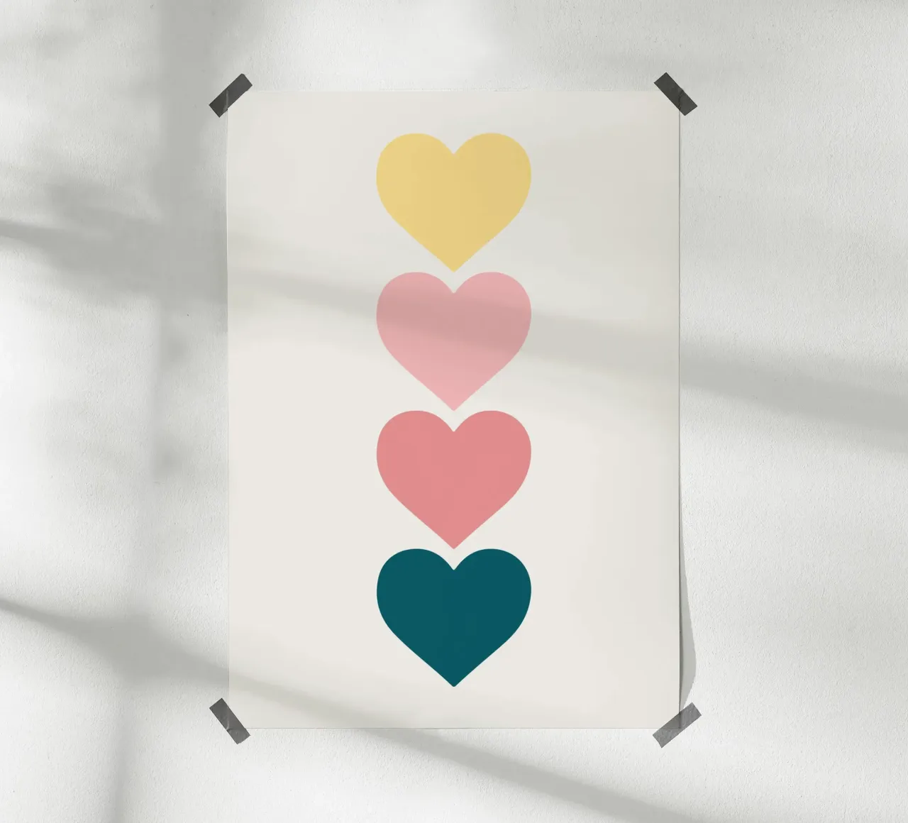 Hearts poster by Rose Beck Art