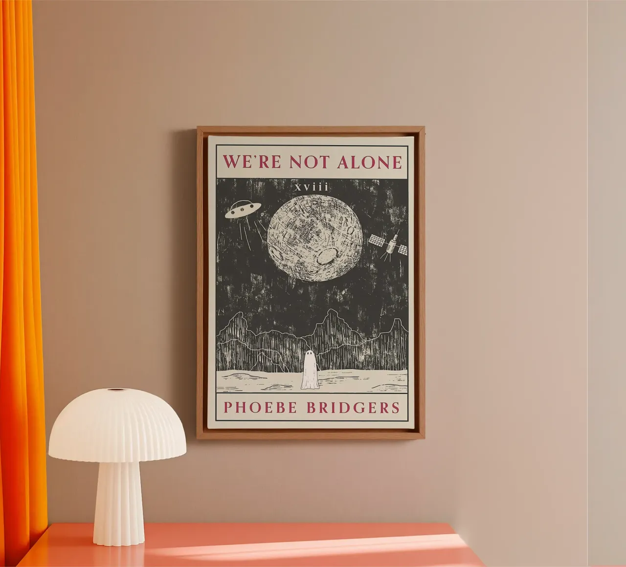 Stranger in the Alps – Phoebe Bridgers canvas with Floater frame by Attaboy Dsgn
