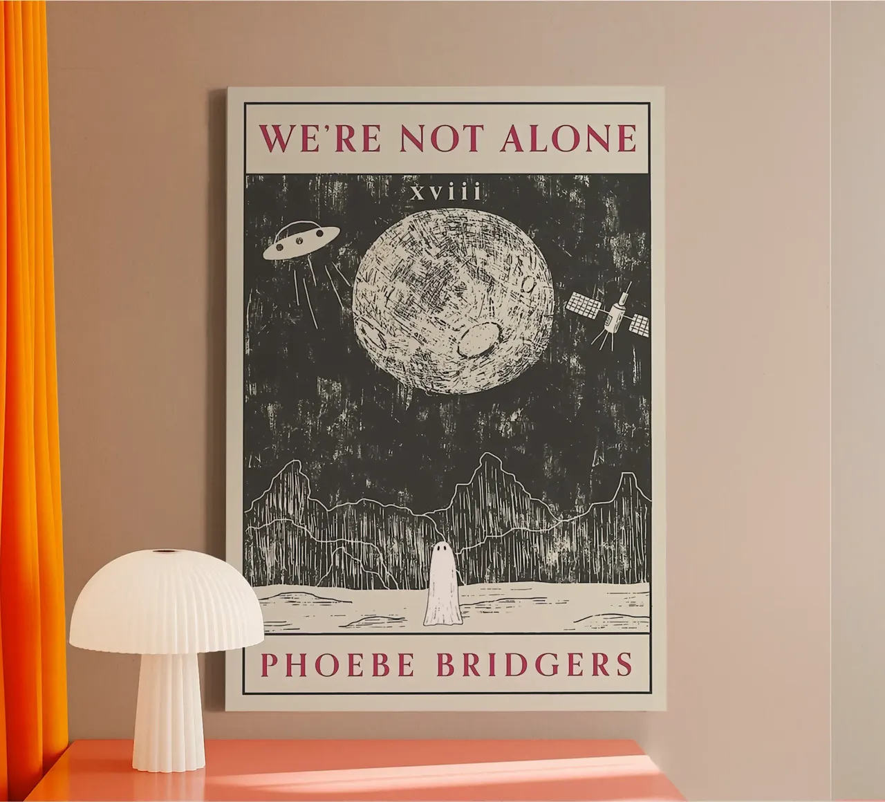 Stranger in the Alps – Phoebe Bridgers canvas with Floater frame by Attaboy Dsgn