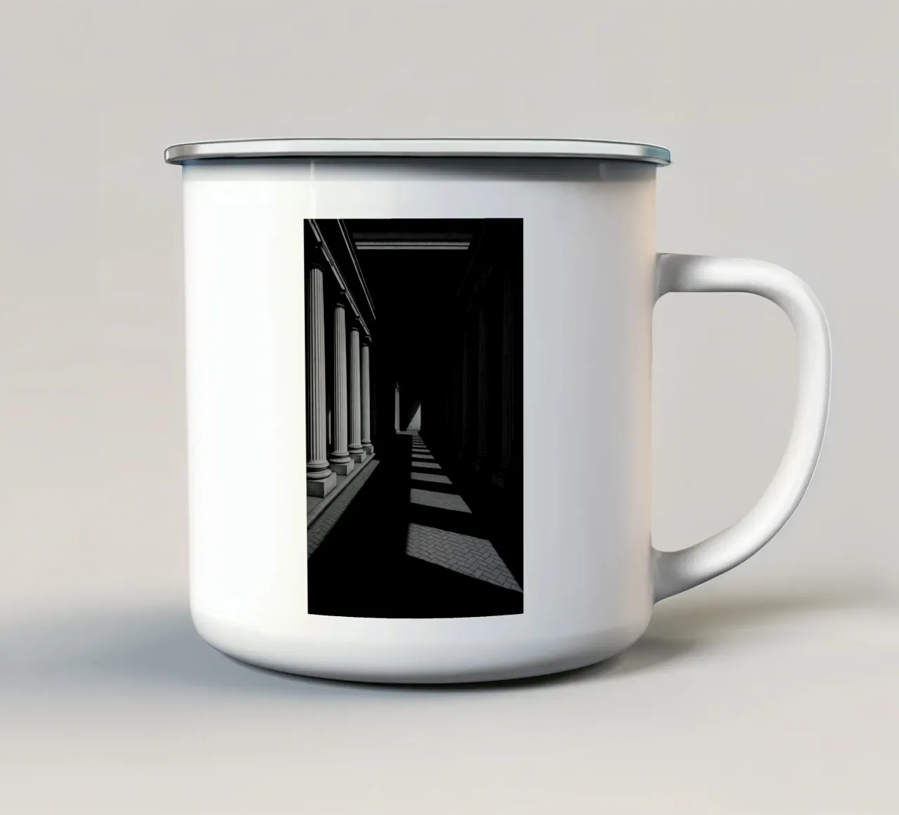 Berlin Souterraine - L'Écho des Colonnes tazza in smalto da Black & White