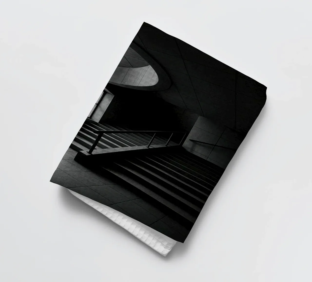 Berlin Interior - Concrete Silence tea towel by Black & White