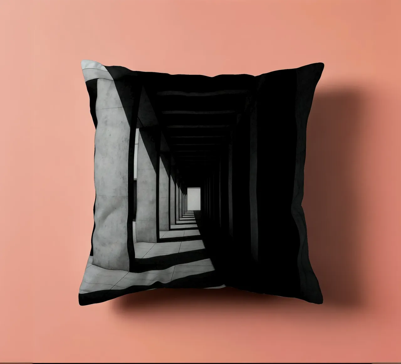 Berlin Infinie – Géométrie de l’Ombre coussin de Black & White