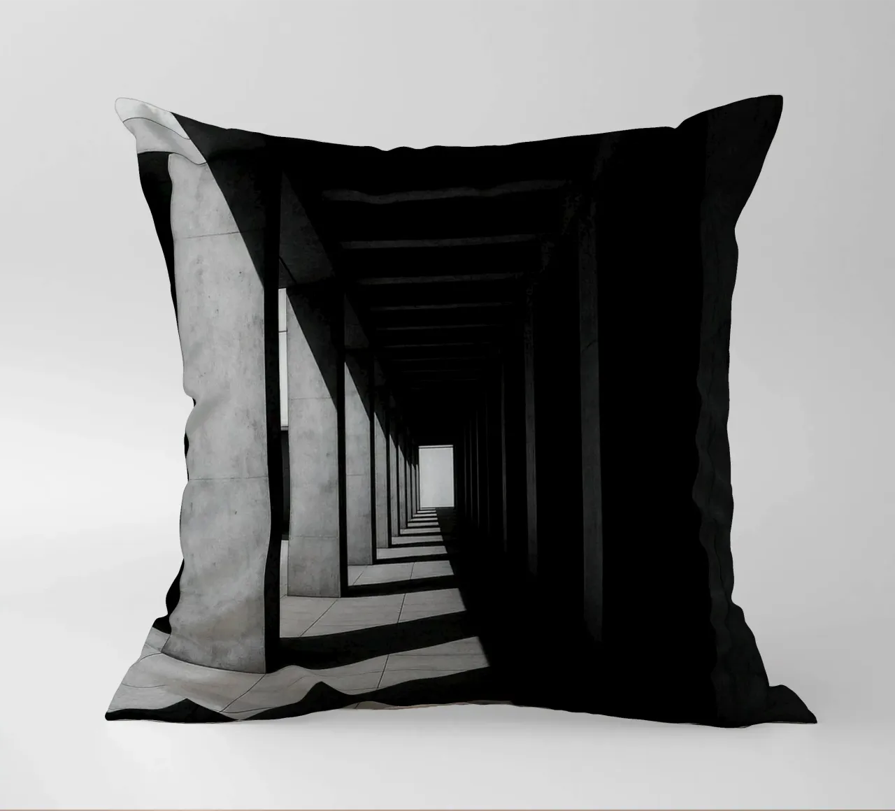 Berlin Infinie – Géométrie de l’Ombre coussin de Black & White