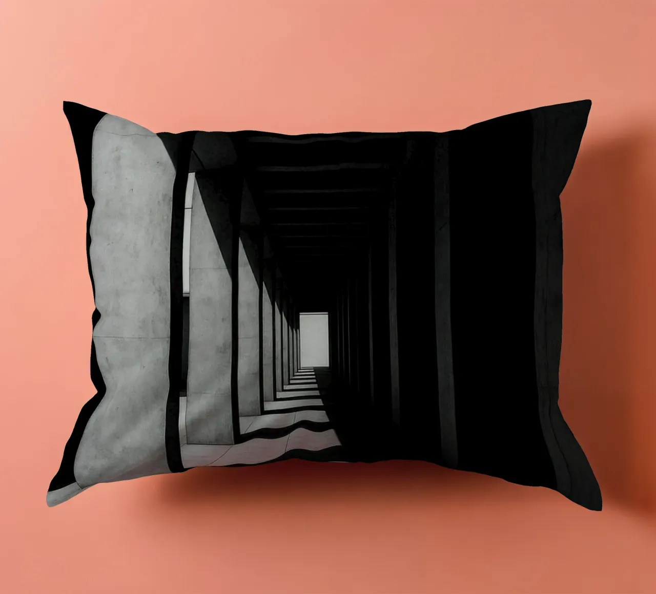 Berlin Infinie – Géométrie de l’Ombre coussin de Black & White