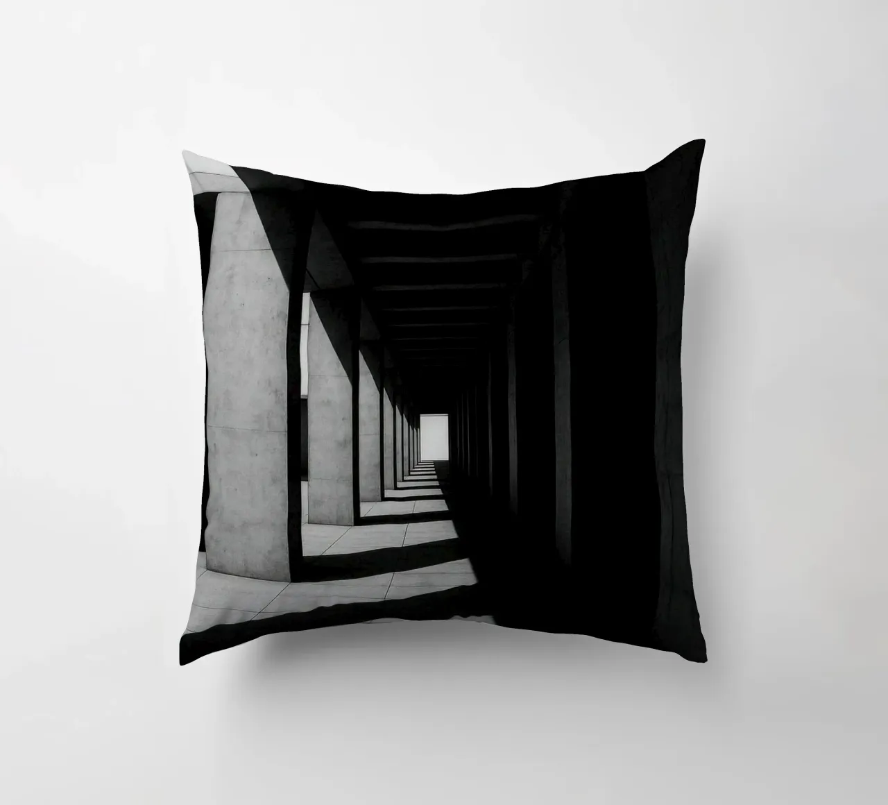 Berlin Infinie – Géométrie de l’Ombre coussin de Black & White