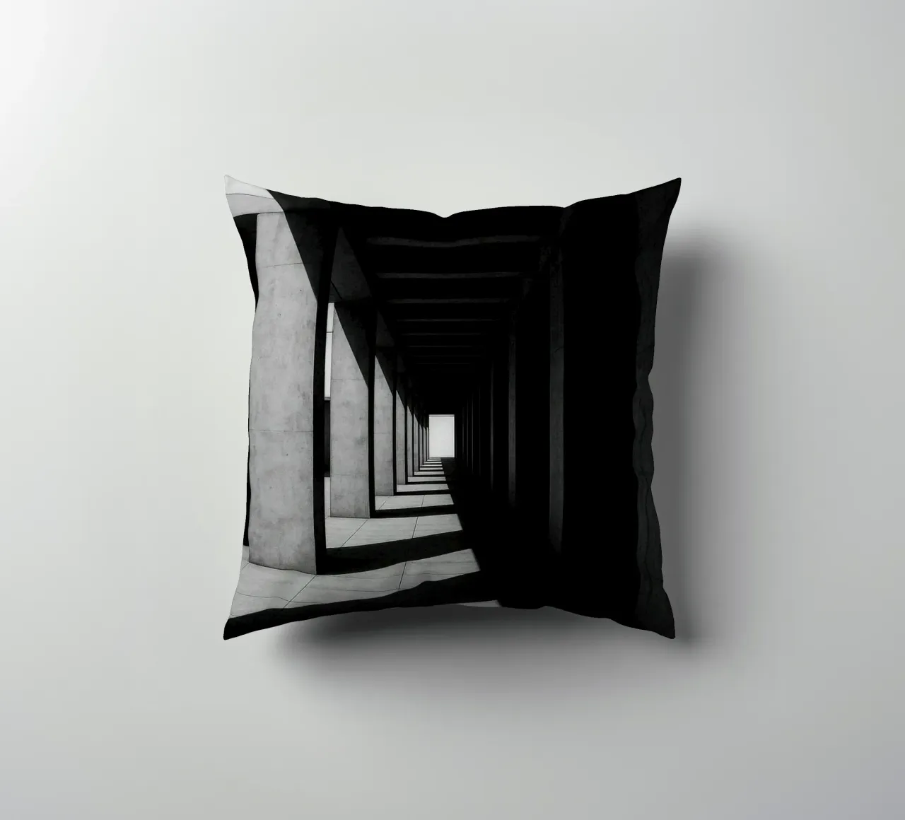 Berlin Infinie – Géométrie de l’Ombre coussin de Black & White