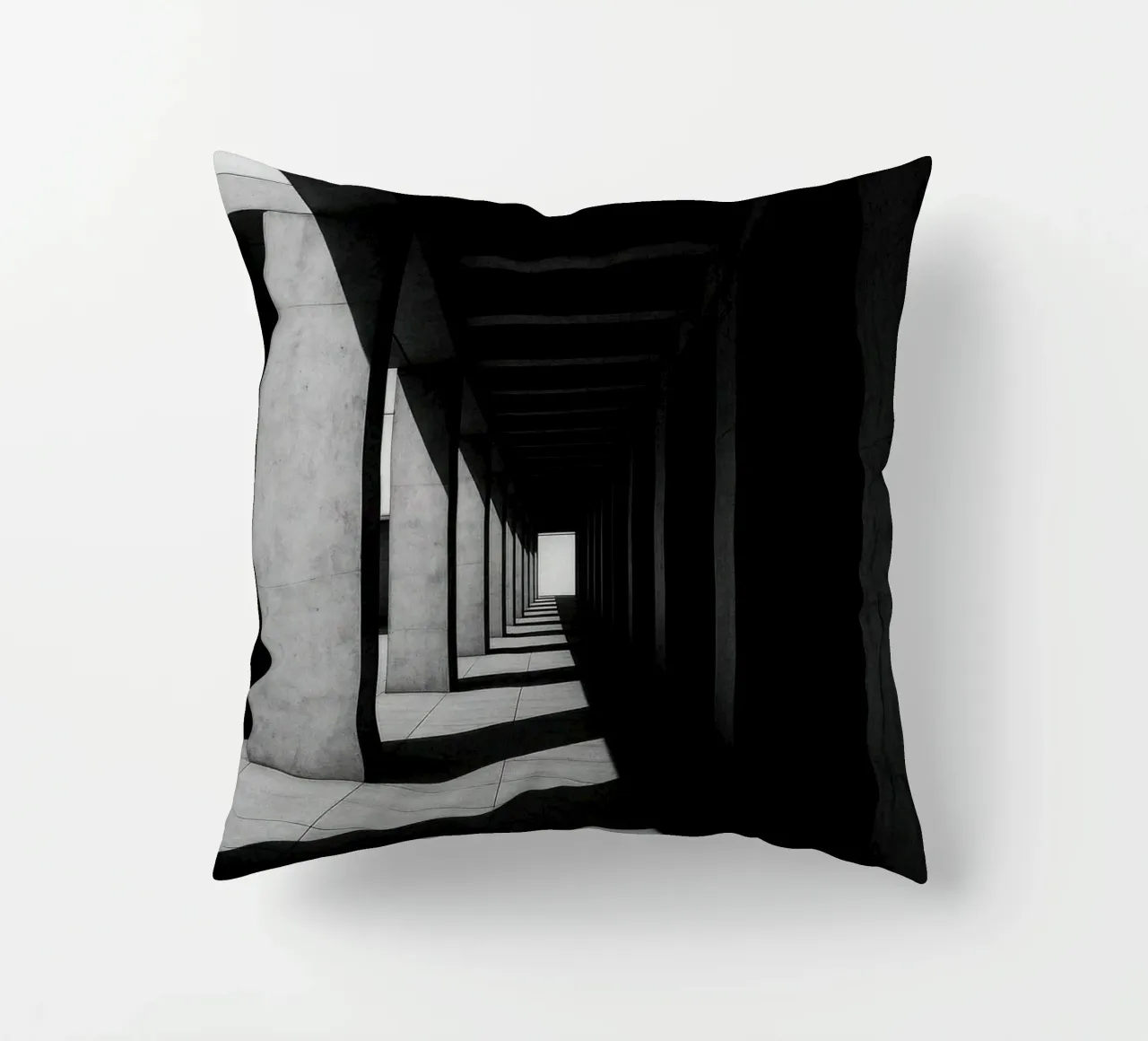 Berlin Infinie – Géométrie de l’Ombre coussin de Black & White