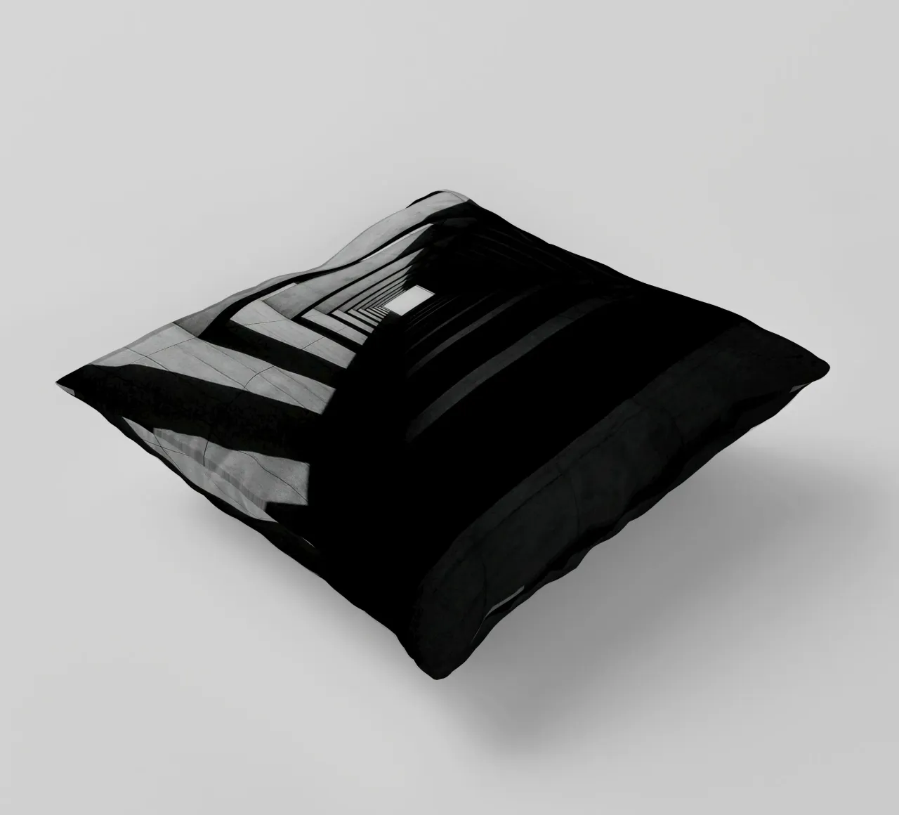 Berlin Infinie – Géométrie de l’Ombre coussin de Black & White
