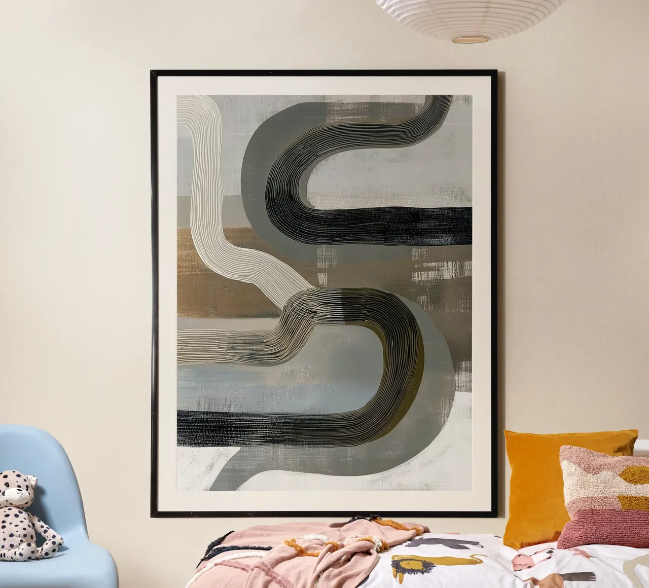 Astratto moderno poster con telaio in alluminio da Imagine