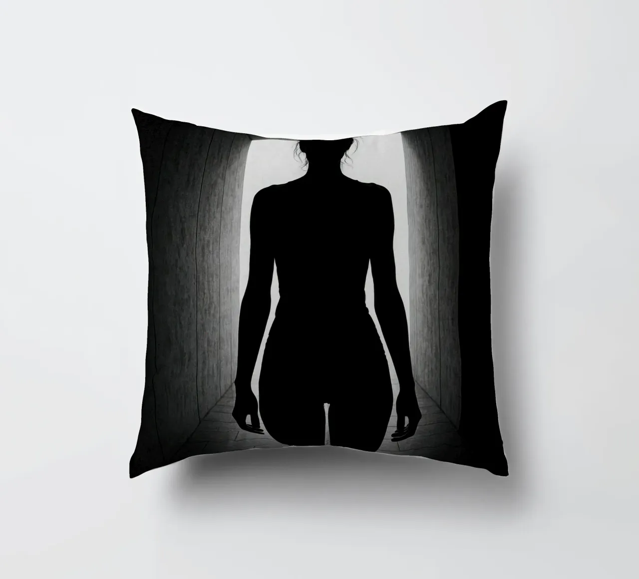 Berlin - Silhouetted against the light decorative cushion by Black & White