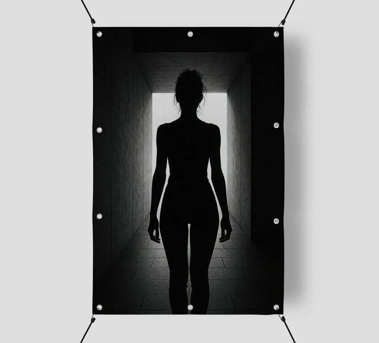 Berlin - Silhouetted against the light pvc cover by Black & White