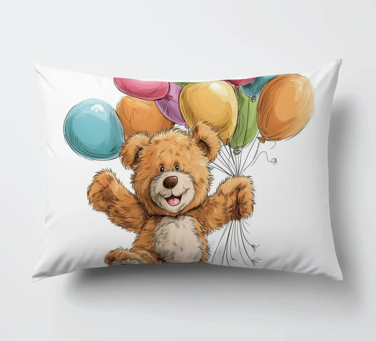 Orso con palloncini per la cameretta cuscino da Imagine