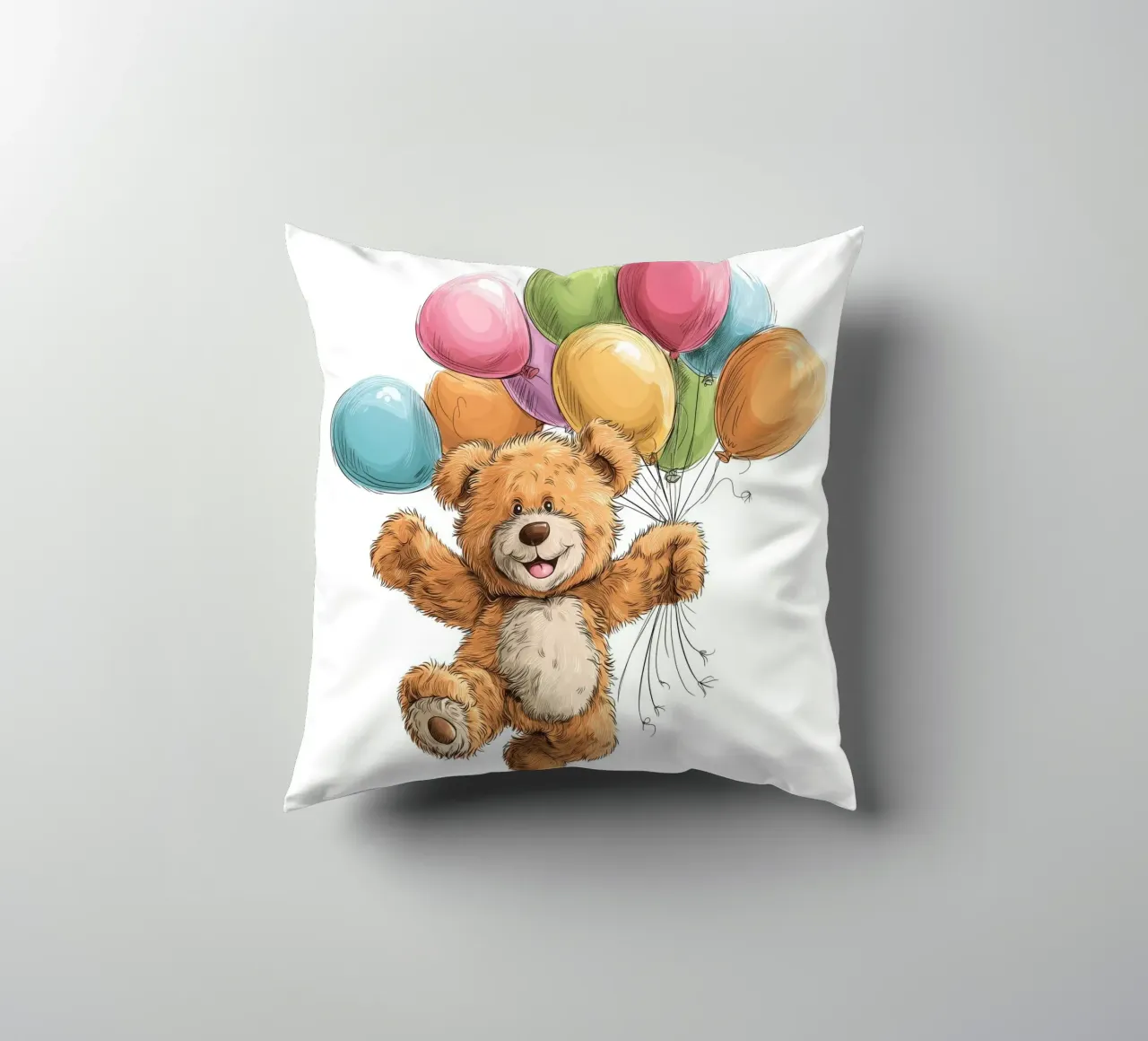 Orso con palloncini per la cameretta cuscino da Imagine