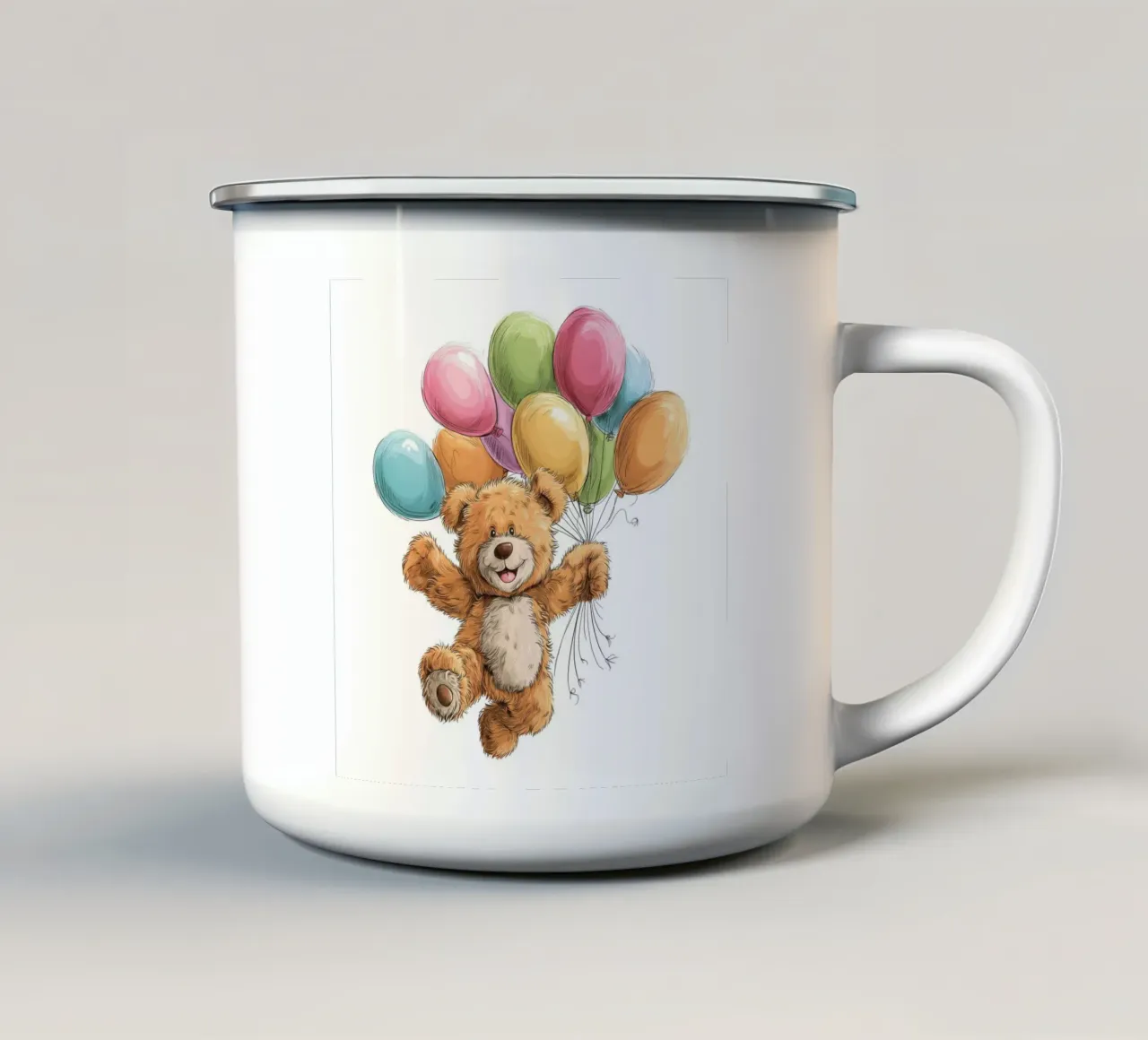 Orso con palloncini per la cameretta tazza in smalto da Imagine