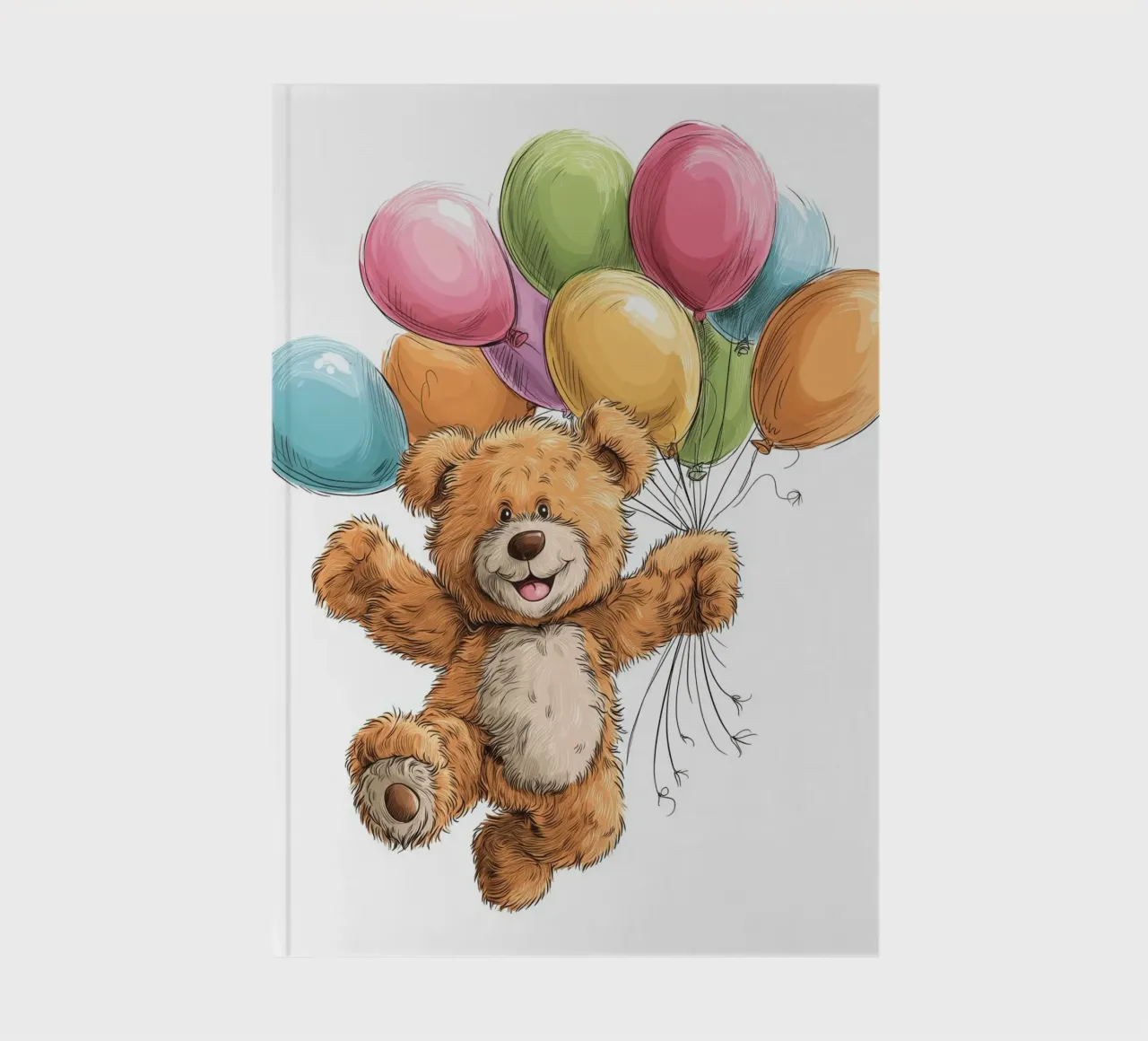 Bear with balloons for the nursery notebook by Imagine