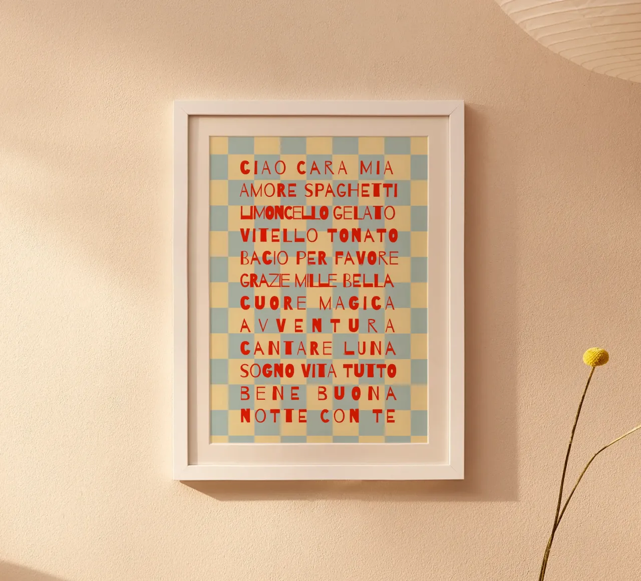poesie italiano. poster with plastic frame by FRICKE DESIGN