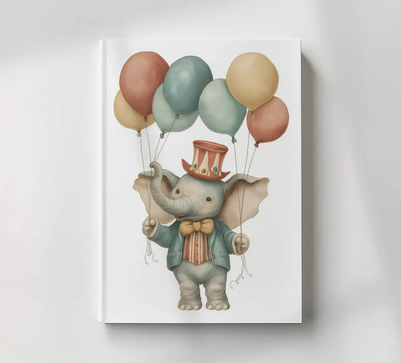 Elephant with balloons for the nursery notebook by Imagine